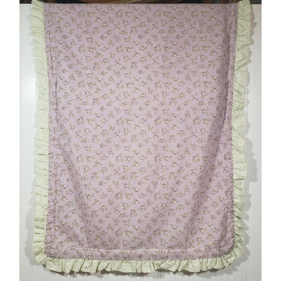 Vintage Laura Ashley Calico Floral Print King Cotton Pillow Sham Light Purple - Picture 2 of 5